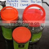 Chinese green tea 9371 in transparent handy jar