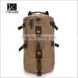 High Capacity Hiking Backpack/canvas Bucket Pack Bags/mountaineering Backpack Khaki
