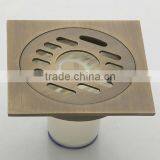 Antique Brass Bathroom Shower Drain (FD002) thumbnail-1