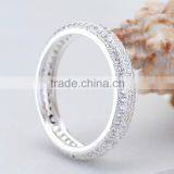 China Customize Simple Design Round Band Prong Setting CZ Diamond Wedding Ring thumbnail-1