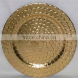 Decorative plastic gold under plates