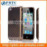 Set Screen Protector And Case For iPod Touch 4 , Black Diamond Gel TPU Back Case Cover