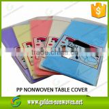 Wholesale colorful pp / tnt spunbond non-woven tablecloth in Italy/1m Water Resistant PP Non woven Table Cloth/table runner