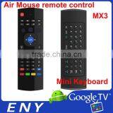 New Gyroscope Mini Fly Air Mouse MX3 2.4GHz wireless Keyboard mouse super mini rf wireless mouse for android tv box