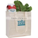 Cotton Shopping Bag/ V-Natural Organic Cotton Grocery Tote Bags