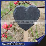 Residential park slate stone material products heart shape wholesale plant tag