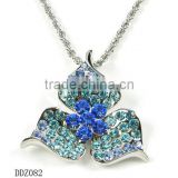 2012 Fashion Imitation Jewelry Blue Rhinestone Crystal Necklace,Rhinestone Necklace