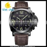 WJ-5509L Small Dial Work Genuine Leather Band Fashion Megir Men Waterproof Hand Watch thumbnail-1