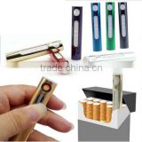USB Rechargeable Cigarette Lighter with Red LED Light - Assorted Color
