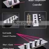 Contemporary High Pressure 4 Handle 3 Way In Wall Bath Shower Faucet Hot Cold Mixing Water Control Valve thumbnail-3