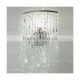 0814-21 Lead Crystal Pendants Matt Nickel Wall Light