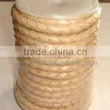 Beige Braided Leather Cords