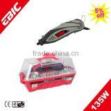 135W 3.2/2.4/1.6mm Rotary Tool Kit-Electric Mini Grinder (DC-135D-3) thumbnail-1