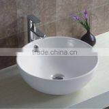 Ceramic Bathroom Art Basin Round Shape Single Hole White Clear Hot Sale wc Art Basin YB001 thumbnail-3