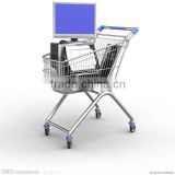 necessary shop equipment:Classical and fashional steel kids hopping trolley in 2013