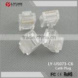 LY-US073-C6 Unshielded Cat6 Rj45 Through Plug With Factory Price