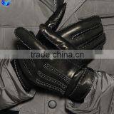 2016 New Design Men Winter Sheepskin Genuine Leather Gloves for Touch Screen thumbnail-2