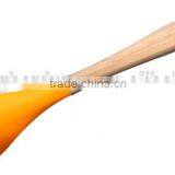 F01-7 Silicone Slotted Spoon, Silicone Slotted Soup Spoon With Wooden Handle thumbnail-2