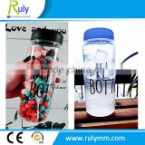 cheap clear 500ml plastic bottle with cap