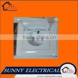 White Plastic European Style Waterproof Socket With Child Protection