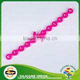 Secure printed silicone earphone cord cable winder