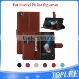 hot sale PU leather wallet flip cover for Huawei P8 lite case