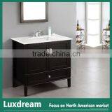 Luxury Espresso Bathroom Furniture With White Carrara Marble Top China Supplier