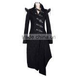 Devil Fashion 2015 PUNK Gothic Long Coat Black Jacket Made in China CT014 thumbnail-5
