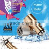 Multi-function Dual Car Charger,Metal Matte USB Port Fast Electronic Charger thumbnail-2