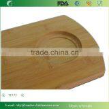 TF175 / Bamboo Serving Board Counter Tableware Lap Tray for Stainless Steel Ceramic Bowl thumbnail-2
