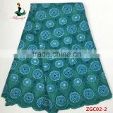 New sample cotton lace fabric 100% cotton african french net tulle lace wholesale ZGC02