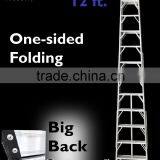 Aluminium One-Sided Folding Big-Back-Leg 12 Step Ladders thumbnail-1