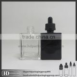 HD eliquid 15ml 30ml glass rectangular e liquid juice vape oil vapor cigarette dropper bottle with childproof cap