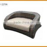 Half- Moon Shape Rattan Pet Bed With 10cm Thickness Cushion thumbnail-1