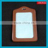 Big Leather id Badge Holder for Hanging Display