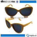 Best Sale Customizable Cat Eye Round Polarized Lens Vintage Bamboo and Wood Sunglasses Handmade Wholesale in China