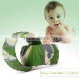 .com Hot Selling Food Grade Baby Teething Sililcone Wristband thumbnail-1
