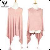 Последняя шарф из мягкого вискозного материала однотонного цвета с кистями на концах thumbnail-1