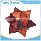 Classic IQ Mind Test Wooden Brain Teaser Puzzles Kongming Locks for Adults and Kids thumbnail-2