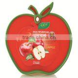 Factory direct food grade apple shape multi function color coding chopping board with competitive price