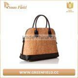 Newest Nature Cork Material Patchwork Cork Hand Tote Bag Shell Shape Handbag thumbnail-3
