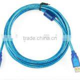 Factory Supplier USB 2.0 64 Knit Data Line Male to Male Transparant Blue Color Line thumbnail-6