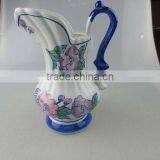 Ceramic Milk Pot With Flower Design thumbnail-1