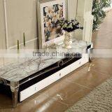 Modern Stone Lowes TV Stand Stainless Steel Legs With Drawer thumbnail-2