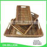 Rurality Rectangular Wicker Storage Basket for Home Shops or Market thumbnail-3