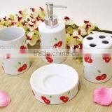 Ceramic Bathroom Set Fresh Decal Pattern thumbnail-5