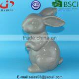 BSCI Audit Factory Large Handmade Easter Bunny Ceramic Tall Rabbit, Home Decor Ceramic Sitting Bunny thumbnail-4