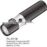 Super Bright 3 Strawhat Led Aluminum Flash Light thumbnail-1