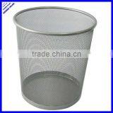 Big Size Round Metal Mesh Wire Office Paper Waste Basket thumbnail-1