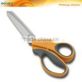 S21022 LFGB Certificated 9-1/4" Pinking Scissors With Orange Handle Cloth Shears thumbnail-1